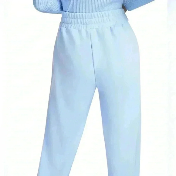 Nocturne Blue QR Code Jogger Pants XS NWT Cotton High Rise Sweatpants - Picture 2 of 7